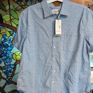 Goodfellow & Co Men's Patterned Blue Button Down Shirt NWT